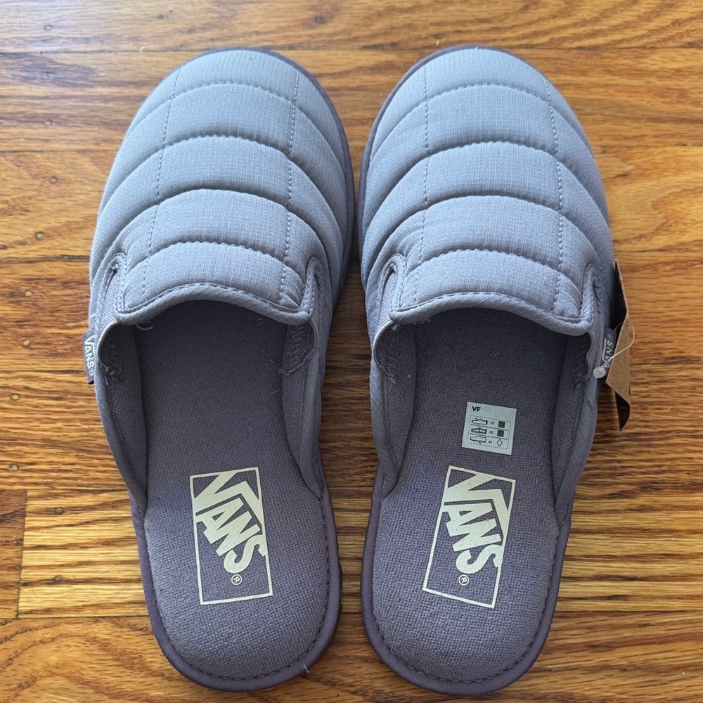 Vans Quilted Gray Slip-On Slippers